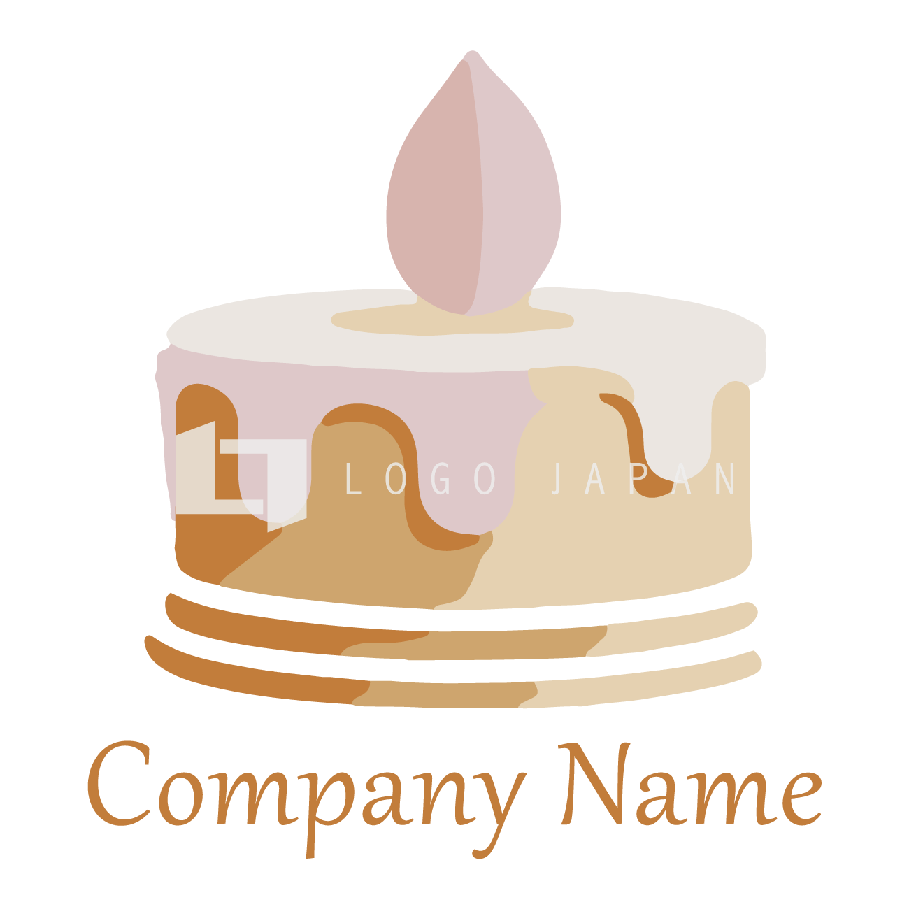 かわいいケーキのロゴ