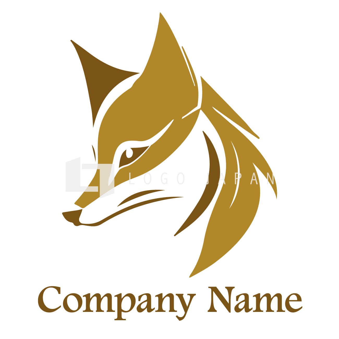 狐の横顔のロゴ