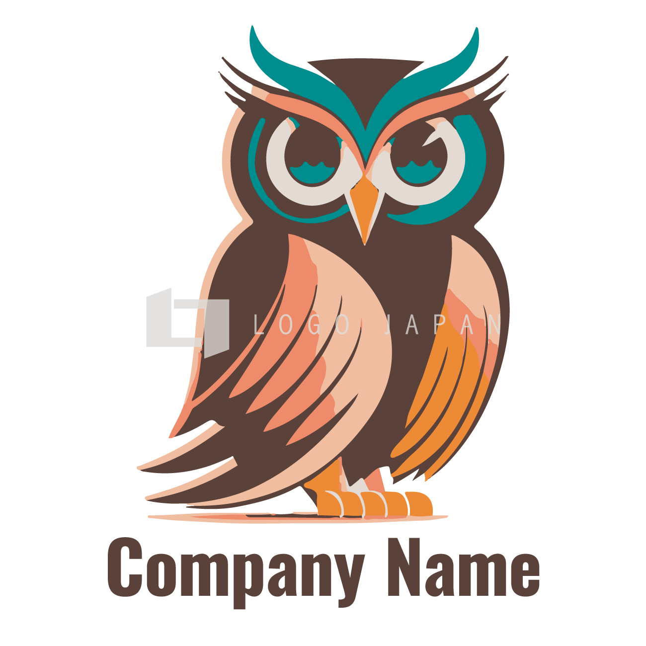 フクロウのAIロゴowl01