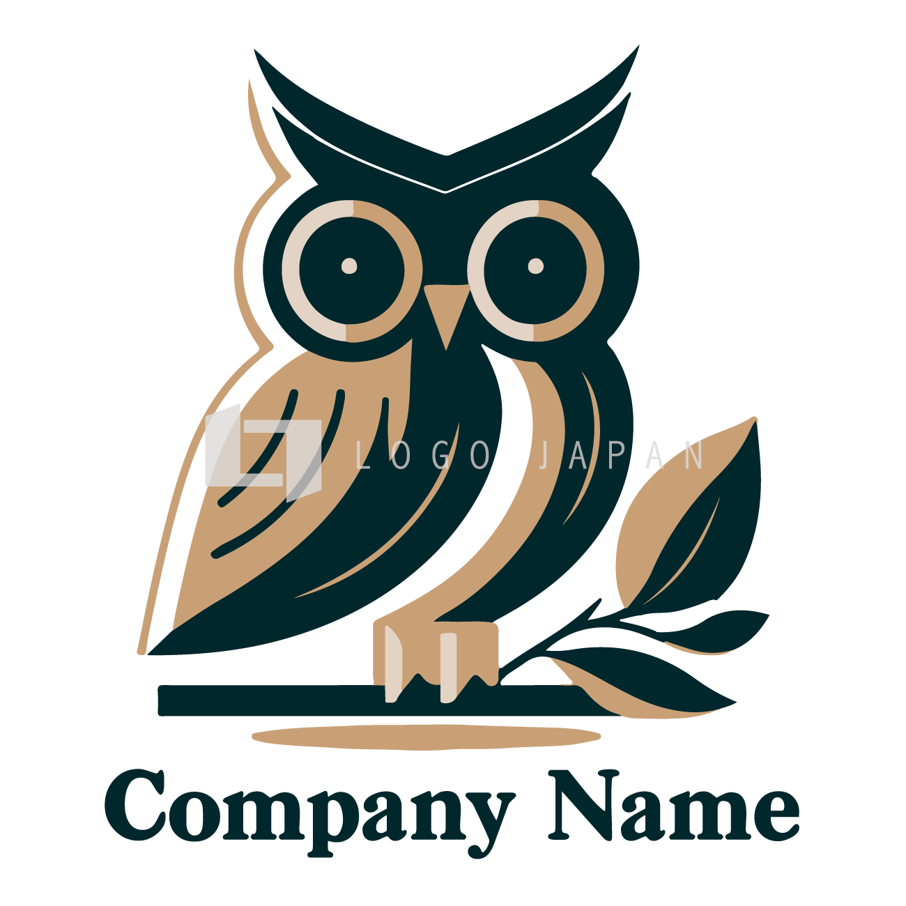 フクロウのAIロゴowl04