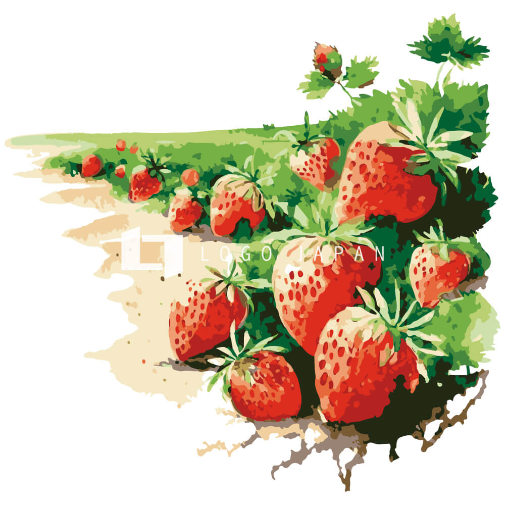 イチゴ畑のアイコンマーク-strawberry03